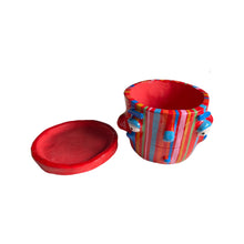 Load image into Gallery viewer, NEW Red Stripey Large Plant Pot (One-Off)