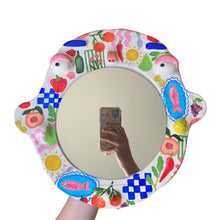 Load image into Gallery viewer, 'Italian Tablescape' BIG Ponky Wall Mirror (one-off)