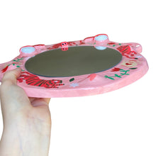 Load image into Gallery viewer, 'Pink & Red Tigers' BIG Ponky Wall Mirror (one-off)