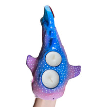Load image into Gallery viewer, Blue & Pink Whale Shark Tealight Candle Holder (One-Off)