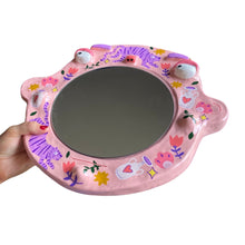 Load image into Gallery viewer, 'Lilac Tigers' BIG Ponky Wall Mirror (one-off)