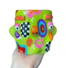 Load image into Gallery viewer, 'Groovin in Green' Pot (one-off)