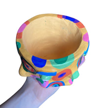 Load image into Gallery viewer, 'Orange Abstract' Chunky Pot (One-Off)