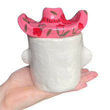 Load image into Gallery viewer, Tim & his Tiger Cow Boy Pot (one-off)