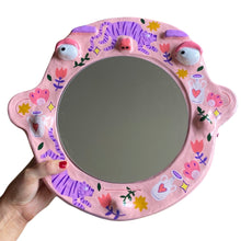 Load image into Gallery viewer, 'Lilac Tigers' BIG Ponky Wall Mirror (one-off)