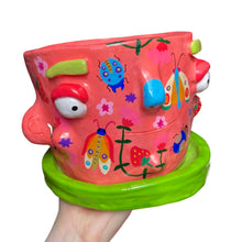 Load image into Gallery viewer, 'Berries & Bugs, Shrubs & Hugs' Large Plant Pot (One-Off)