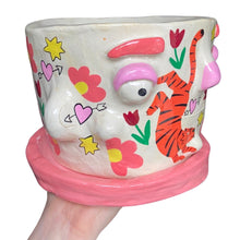 Load image into Gallery viewer, 'Tulips + Tigers' Large Plant Pot (one-off)