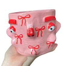 Load image into Gallery viewer, 'Bows' Chunky Pot (One-Off)