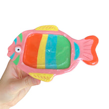 Load image into Gallery viewer, Multi-coloured Fish Soap Dish (one-off)