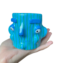 Load image into Gallery viewer, 'Simple Stripes in Blue' Lil' Pot