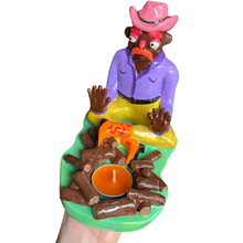 Load image into Gallery viewer, Cowboy Campfire Candle Holder (One-off Groovy)