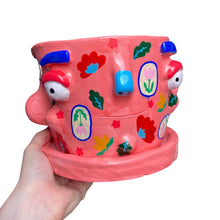 Load image into Gallery viewer, 'Pink Patches' Large Plant Pot (One-Off)