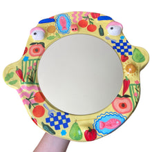 Load image into Gallery viewer, 'Yellow Italian Tablescape' BIG Ponky Wall Mirror (one-off)