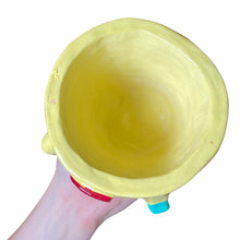 Load image into Gallery viewer, 'Yellow Flowers' Chunky Pot (One-Off)