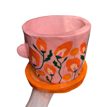 Load image into Gallery viewer, 'Flaming Flowers' Large Plant Pot (One-Off)