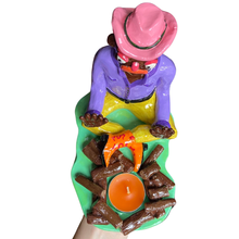 Load image into Gallery viewer, Cowboy Campfire Candle Holder (One-off Groovy)