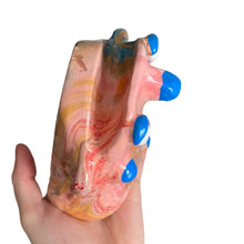 Load image into Gallery viewer, Pink + Blue Marble Glasses Holders (one-off)