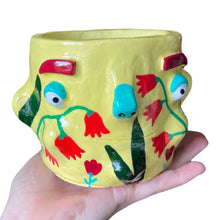 Load image into Gallery viewer, 'Yellow Flowers' Chunky Pot (One-Off)