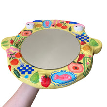 Load image into Gallery viewer, 'Yellow Italian Tablescape' BIG Ponky Wall Mirror (one-off)