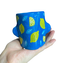 Load image into Gallery viewer, "Lemon and Blue' Lil' Pot