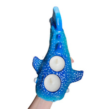 Load image into Gallery viewer, Aqua Blues Whale Shark Tealight Candle Holder (One-Off)
