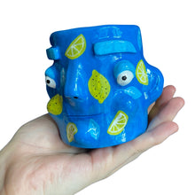 Load image into Gallery viewer, "Lemon and Blue' Lil' Pot