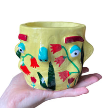 Load image into Gallery viewer, 'Yellow Flowers' Chunky Pot (One-Off)