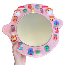 Load image into Gallery viewer, 'Pink Bugs' BIG Ponky Wall Mirror (one-off)