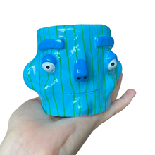 Load image into Gallery viewer, 'Simple Stripes in Blue' Lil' Pot