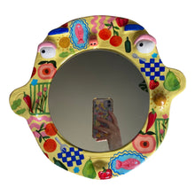 Load image into Gallery viewer, 'Yellow Italian Tablescape' BIG Ponky Wall Mirror (one-off)