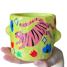 Load image into Gallery viewer, 'Groovy Tigers' Chunky Pot (One-Off)