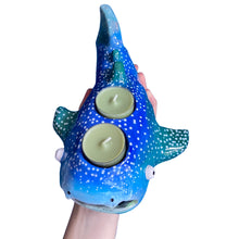 Load image into Gallery viewer, Blue & Green Whale Shark Tealight Candle Holder (One-Off)
