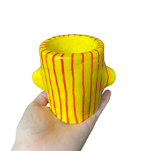 Load image into Gallery viewer, 'Simple Stripes in Yellow' Lil' Pot
