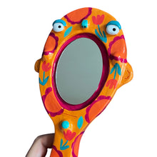 Load image into Gallery viewer, Hand-Held 'Flower Power' Mirror