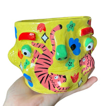 Load image into Gallery viewer, 'Groovy Tigers' Chunky Pot (One-Off)