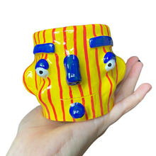 Load image into Gallery viewer, 'Simple Stripes in Yellow' Lil' Pot