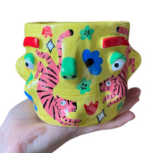 Load image into Gallery viewer, 'Groovy Tigers' Chunky Pot (One-Off)