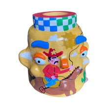 Load image into Gallery viewer, 'Cowboy in the Wild West' Lamp Base (One-Off)
