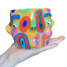 Load image into Gallery viewer, 'Orange Abstract' Chunky Pot (One-Off)