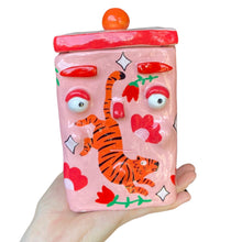 Load image into Gallery viewer, 'Pink Tiger' Storage Jar (One-Off)