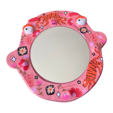 Load image into Gallery viewer, 'Pink Tigers' BIG Ponky Wall Mirror (one-off)