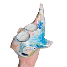 Load image into Gallery viewer, Marble Whale Shark Tealight Candle Holder (One-Off)