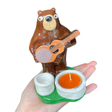 Load image into Gallery viewer, NEW Bear Candle Holder / Matchstick Striker (White Pots)