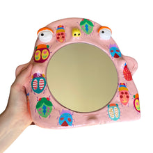 Load image into Gallery viewer, 'Pink Bugs' Stand-Up Mirror (one-off)