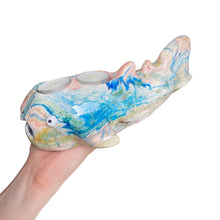 Load image into Gallery viewer, Marble Whale Shark Tealight Candle Holder (One-Off)