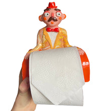 Load image into Gallery viewer, 'Mr Orange' The PonkyWot Butler Toilet Roll Holder (one-off)