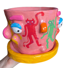 Load image into Gallery viewer, 'Dancing Devils' Large Plant Pot (One-Off)