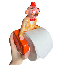 Load image into Gallery viewer, 'Mr Orange' The PonkyWot Butler Toilet Roll Holder (one-off)
