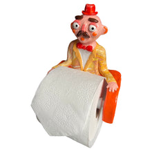 Load image into Gallery viewer, 'Mr Orange' The PonkyWot Butler Toilet Roll Holder (one-off)