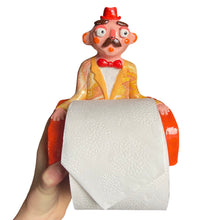Load image into Gallery viewer, 'Mr Orange' The PonkyWot Butler Toilet Roll Holder (one-off)